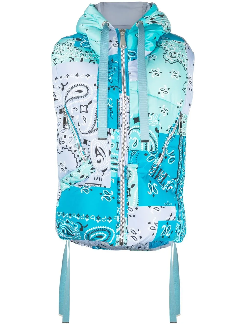 

Khrisjoy patchwork paisley-print down gilet - Blue