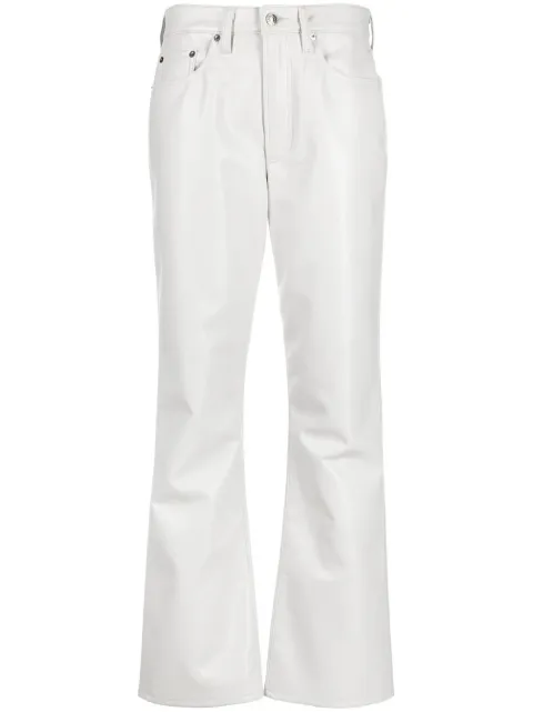 AGOLDE bootcut leather-blend trousers