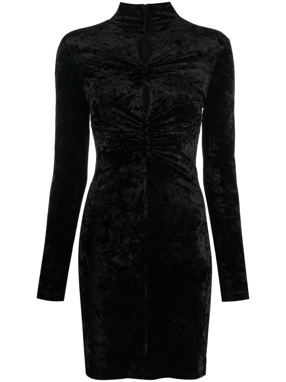 Isabel Marant long-sleeve velvet-effect dress - Black