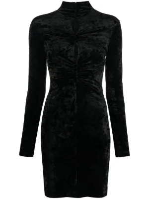 ISABEL MARANT long sleeve velvet effect Dress Farfetch