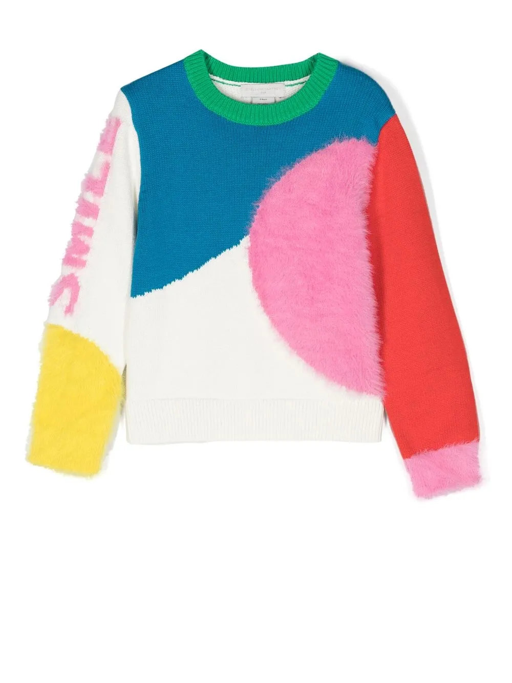 

Stella McCartney Kids colour-block crew neck jumper - White