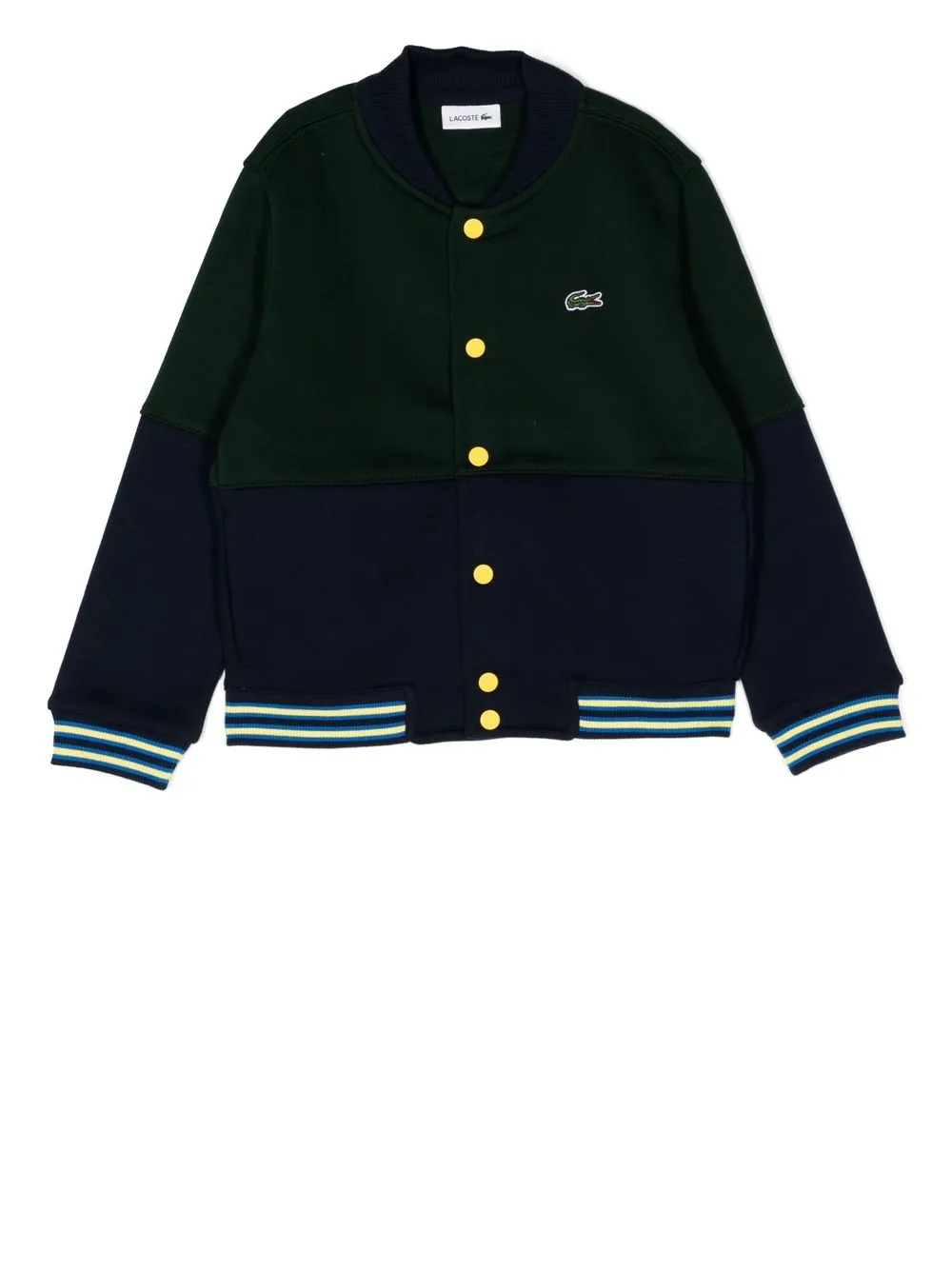 

Lacoste Kids chamarra bomber con parche del logo en el pecho - Verde