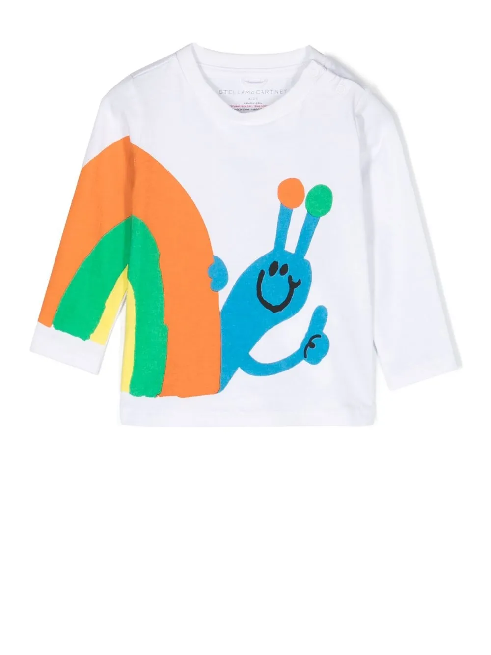 

Stella McCartney Kids playera con caracol estampado - Blanco