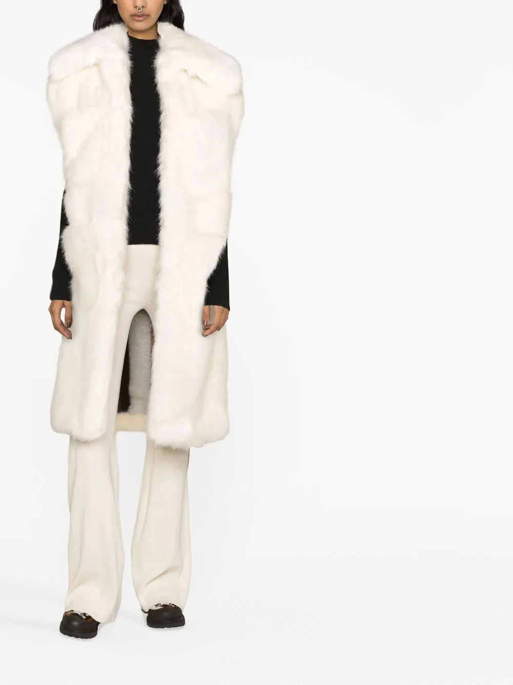 Dsquared2 Gilet van imitatiebont - Wit