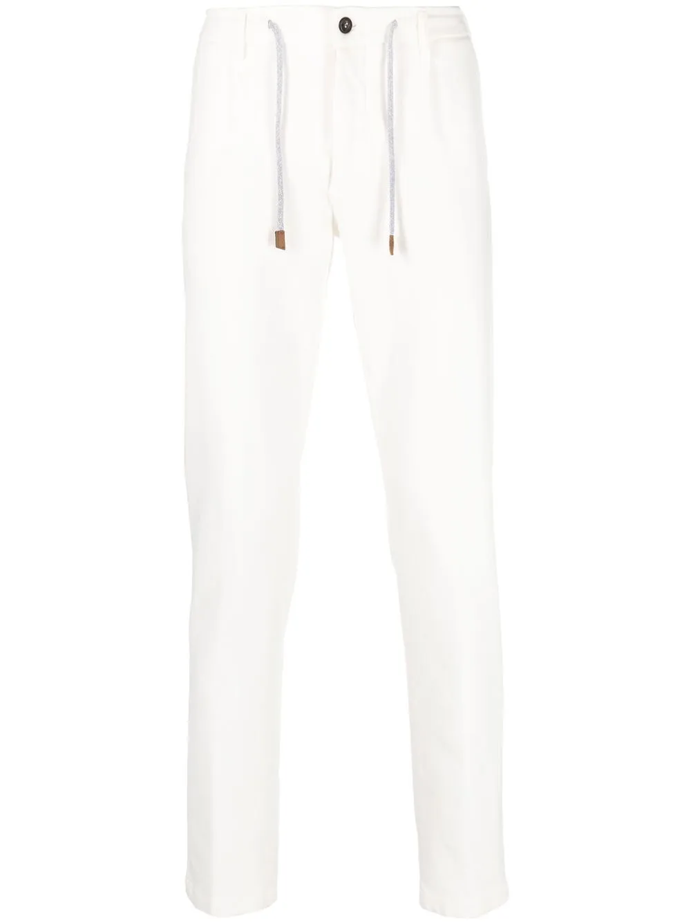 

Eleventy pantalones tapered con cordones - Blanco