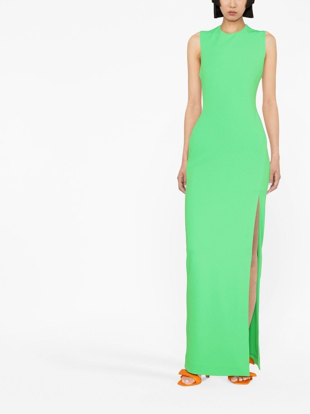 Shop Solace London Cut-out Maxi Dress In 绿色
