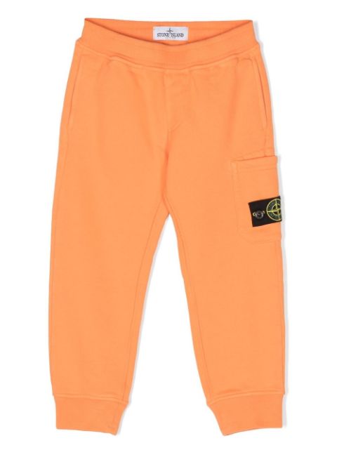 stone island logo patch track pants