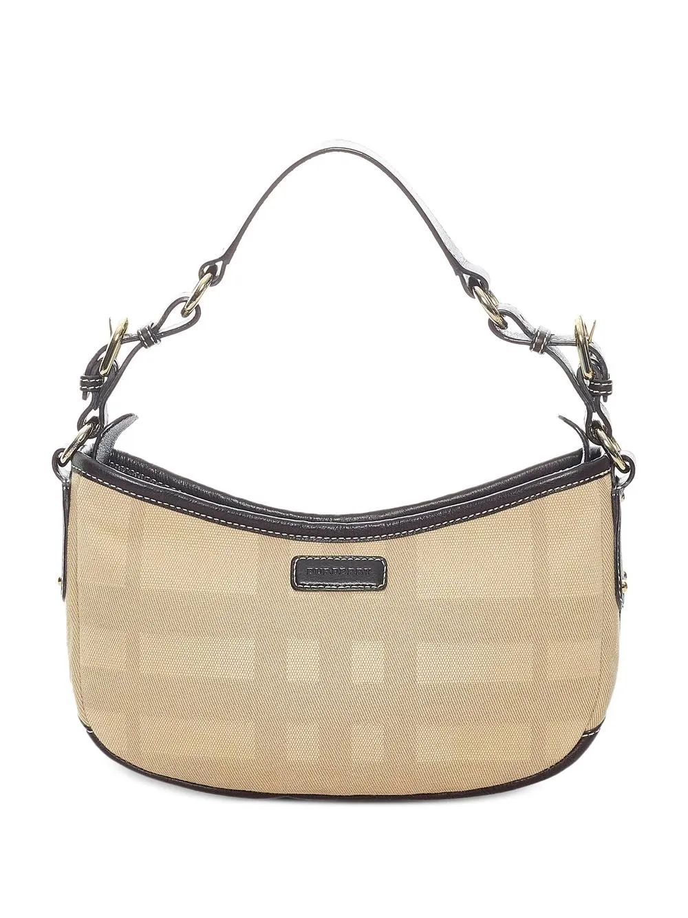 

Burberry Pre-Owned bolsa de hombro con motivo de cuadros y cierre - Neutro