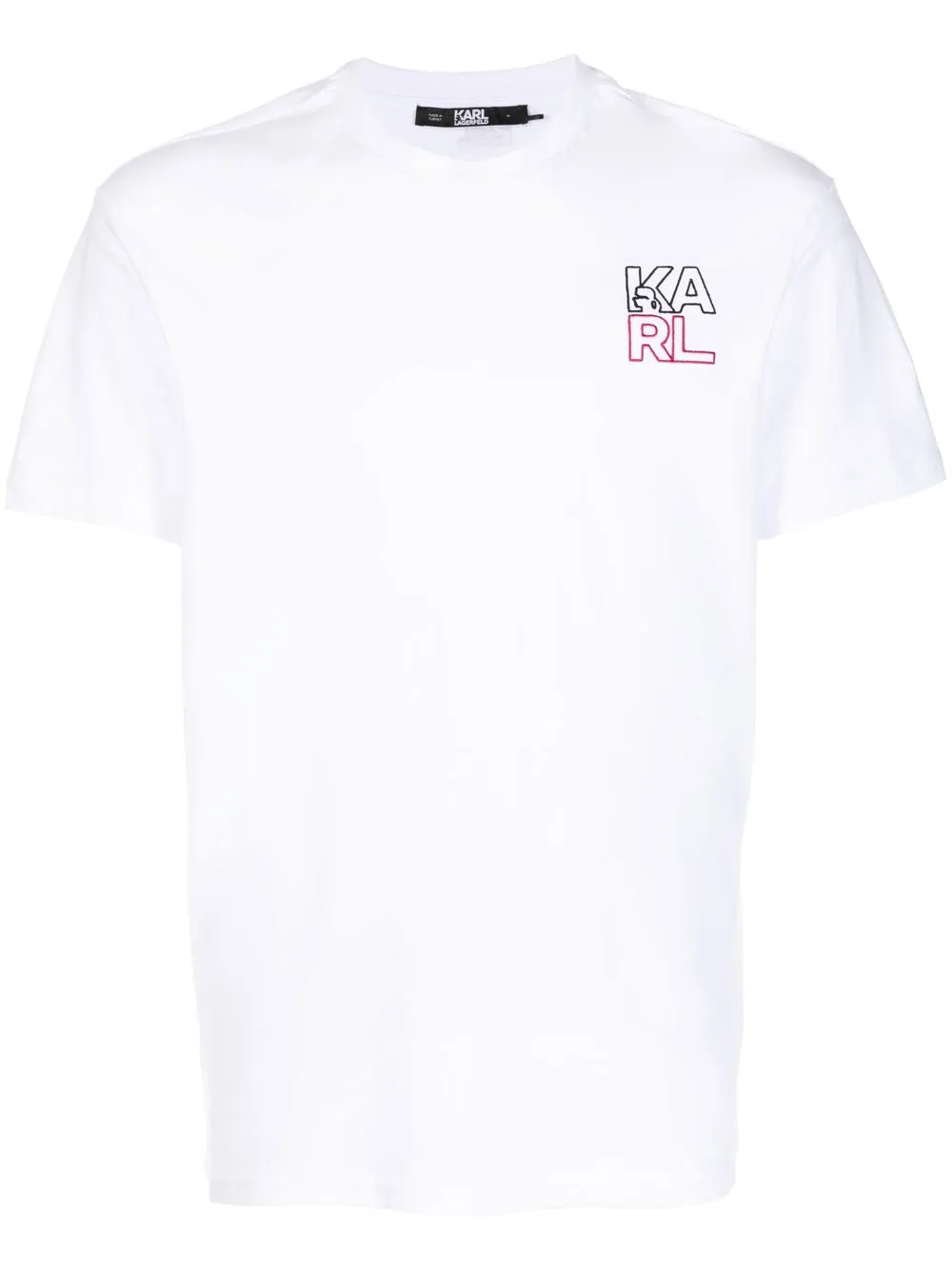 KARL LAGERFELD LOGO-EMBROIDERED T-SHIRT