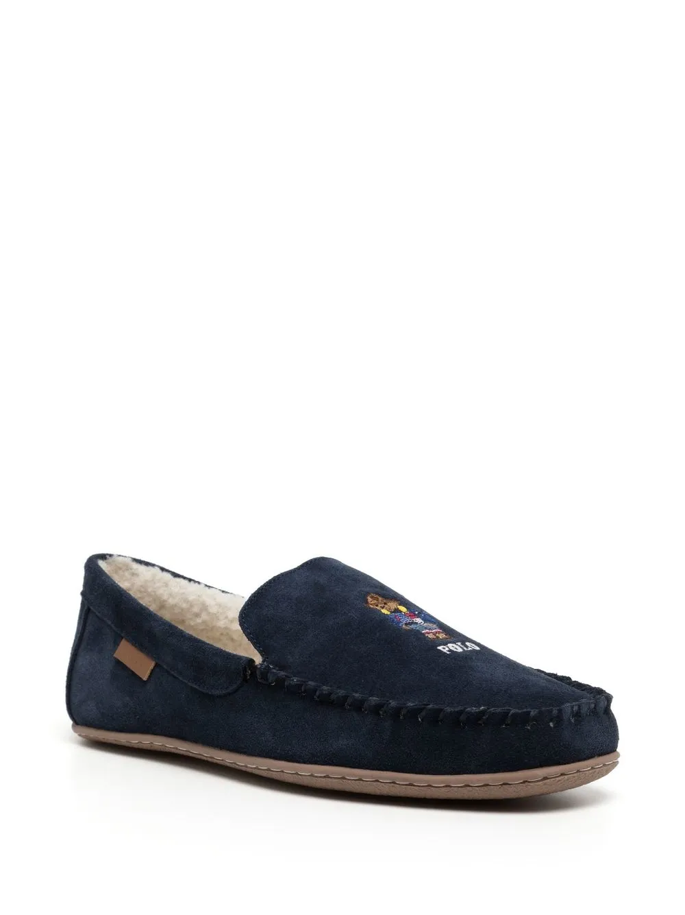 Polo Ralph Lauren Slippers met geborduurd logo - Blauw