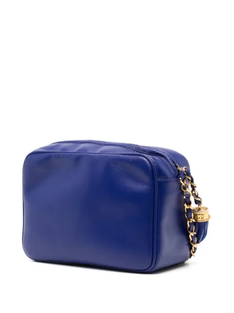 CHANEL Pre-Owned Triple CC Mini Tassel Crossbody Shoulder Bag CHANELRAREVINTAGE90SROYALBLUELAMBSKINTRIPLECCMINITASSELSHOULDERBAG - 2