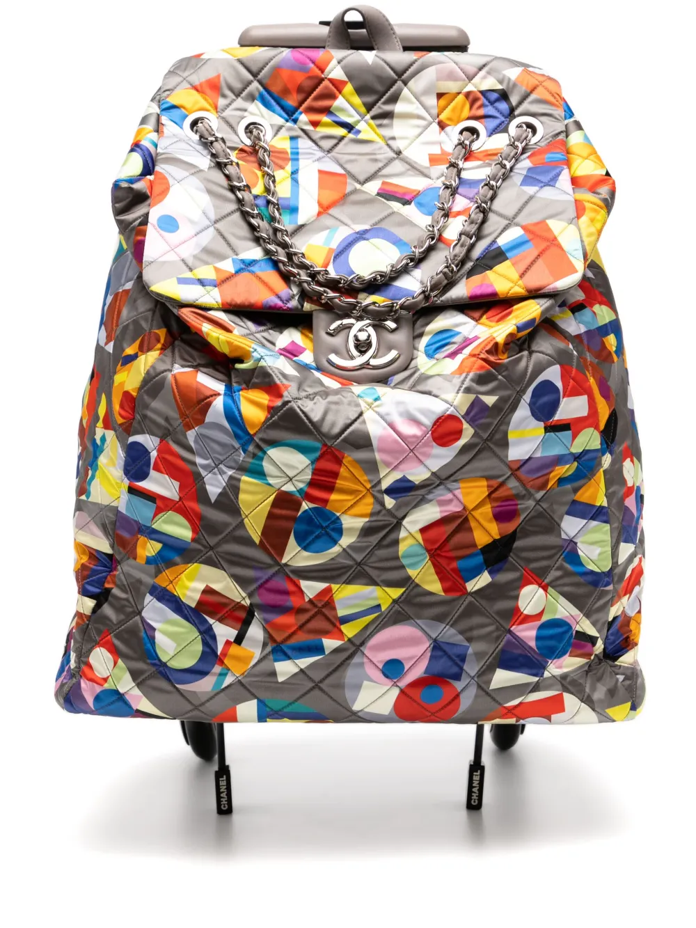 CHANEL Pre Owned 2014 Quilted Trolley Tote Bag Grey FARFETCH UK