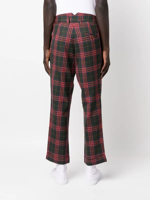 Wool tartan pants top