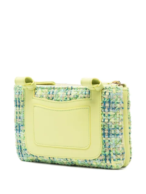 CHANEL Pre-Owned tweed waist fanny belt bag CHANELCCLOGONEONLIMEGREENFANTASYTWEEDWAISTFANNYBELTBAG - 2