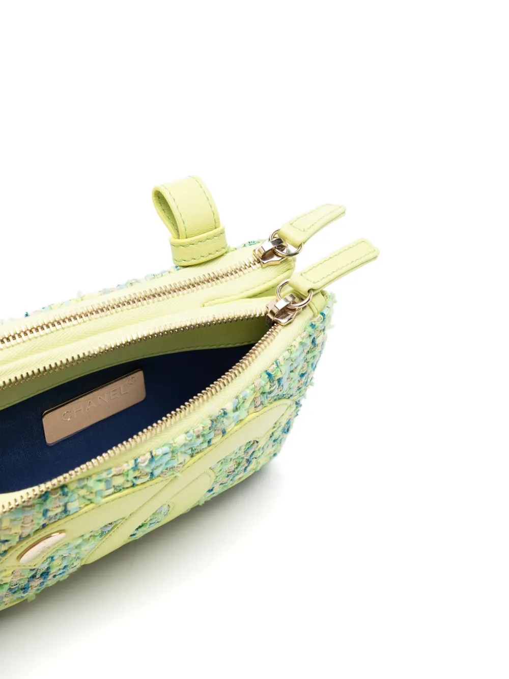 CHANEL Pre-Owned ツイード ベルトバッグ | グリーン | FARFETCH JP