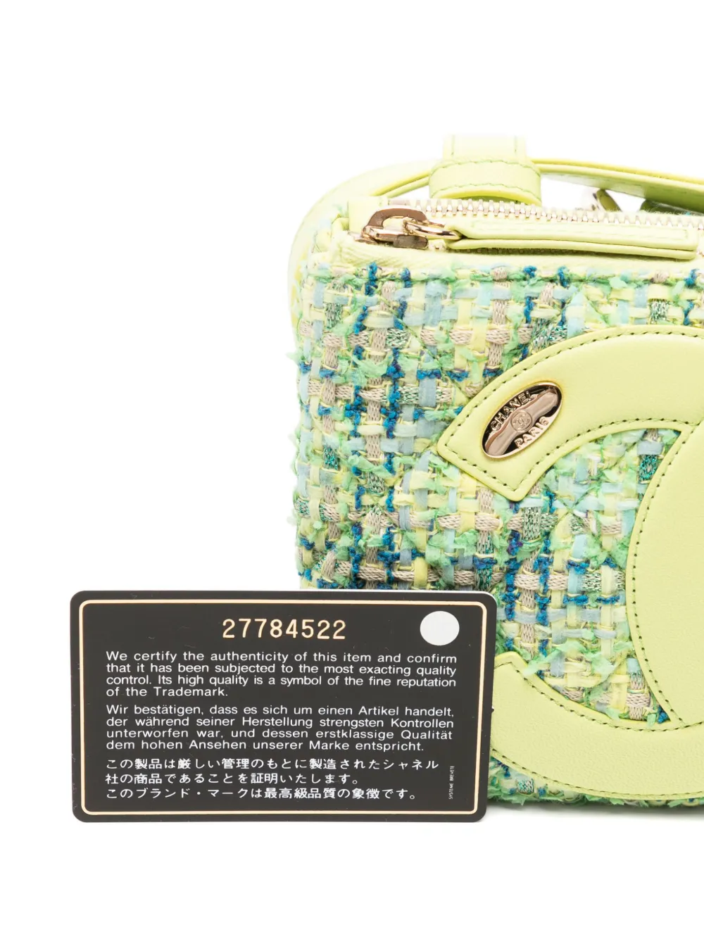 Chanel tweed belt bag top