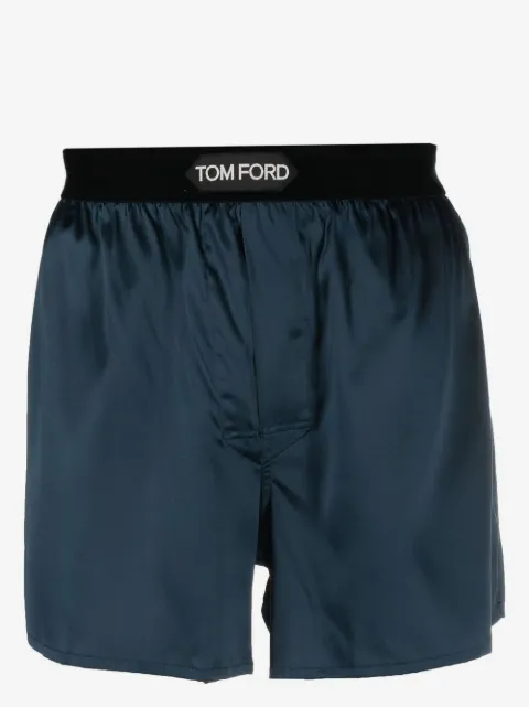 TOM FORD logo-waist satin boxers