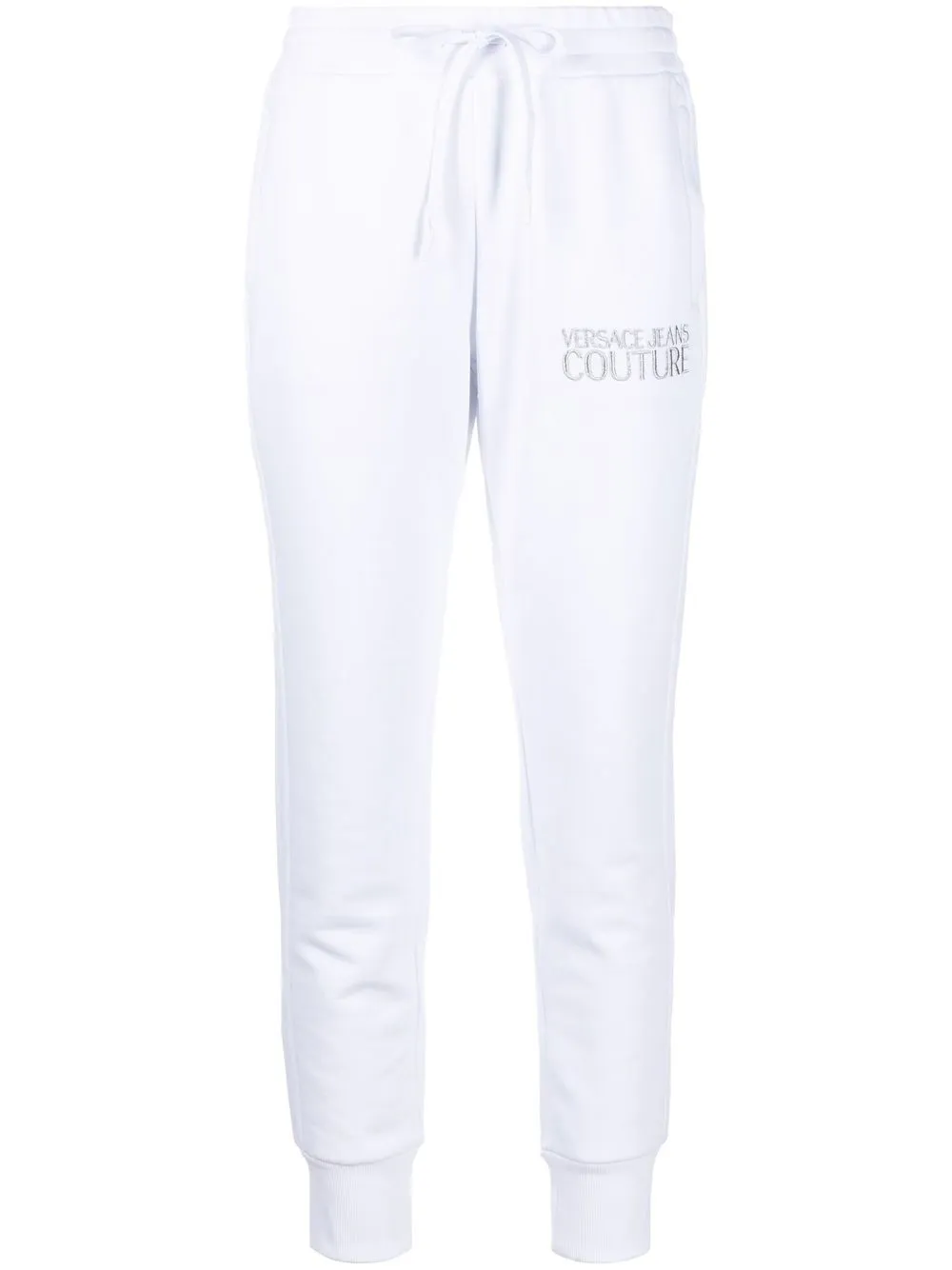 

Versace Jeans Couture pants con cordones y logo estampado - Blanco