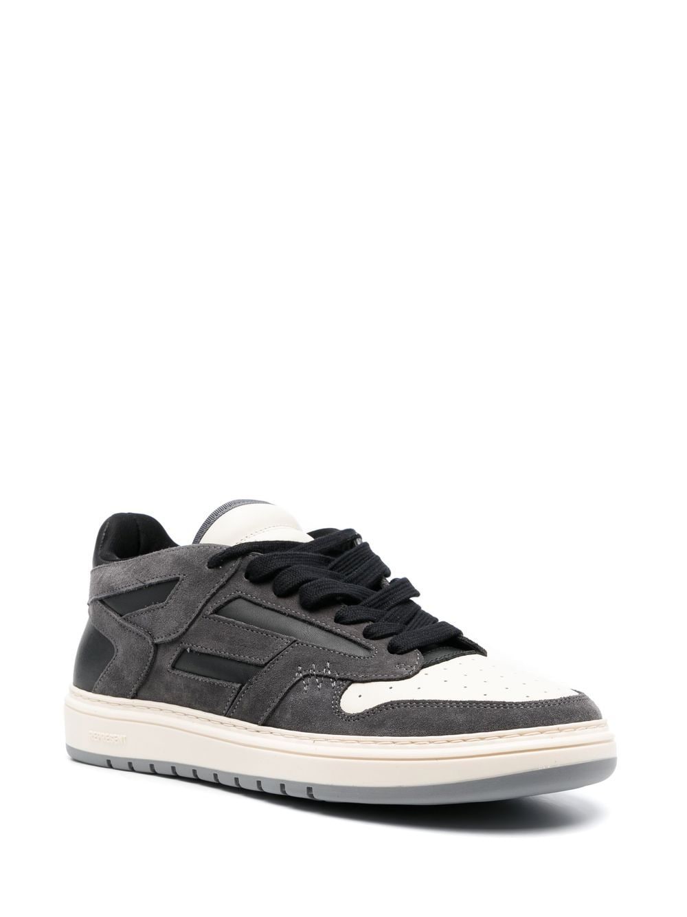 Shop Represent Reptor Low Panelled Sneakers In Grau