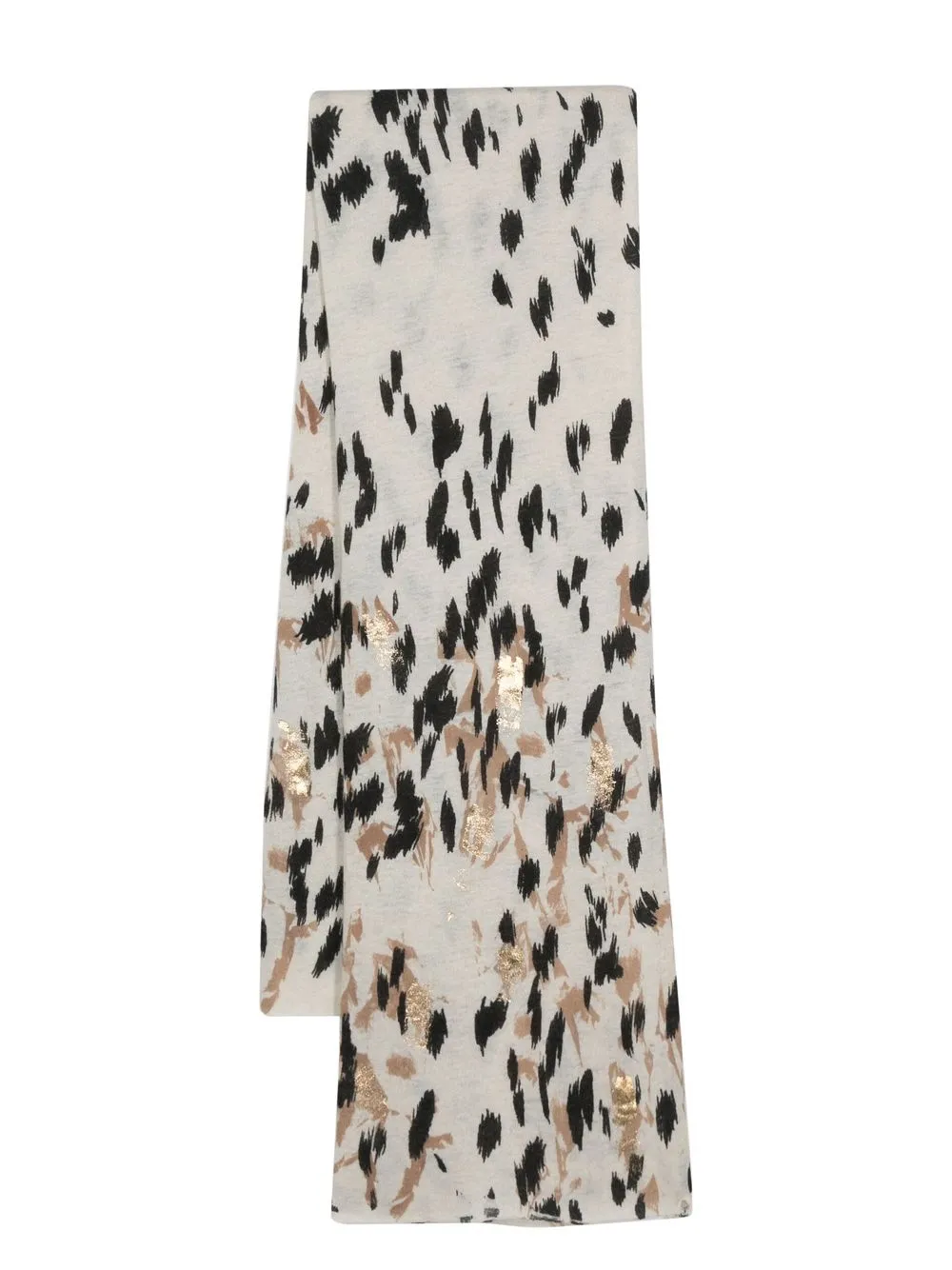 

Faliero Sarti leopard-print fine-knit scarf - White