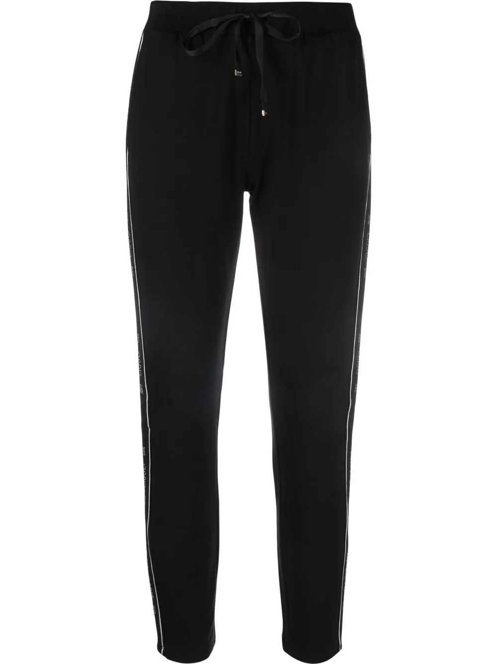 

LIU JO logo-stripe track pants - Black