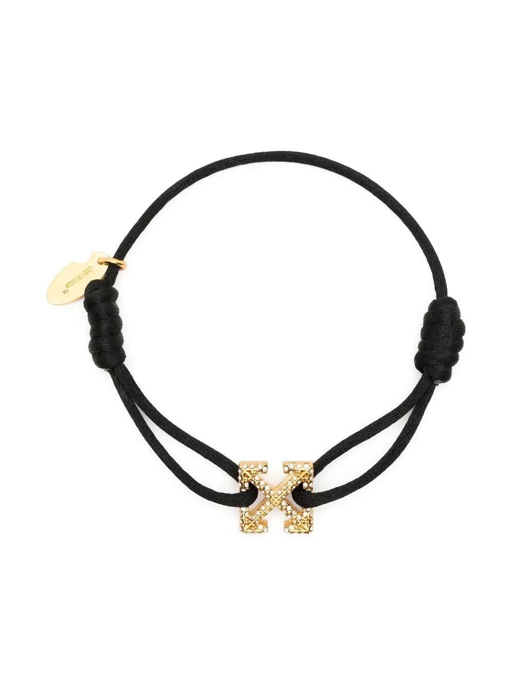 

Off-White pulsera con placa Arrows - Negro