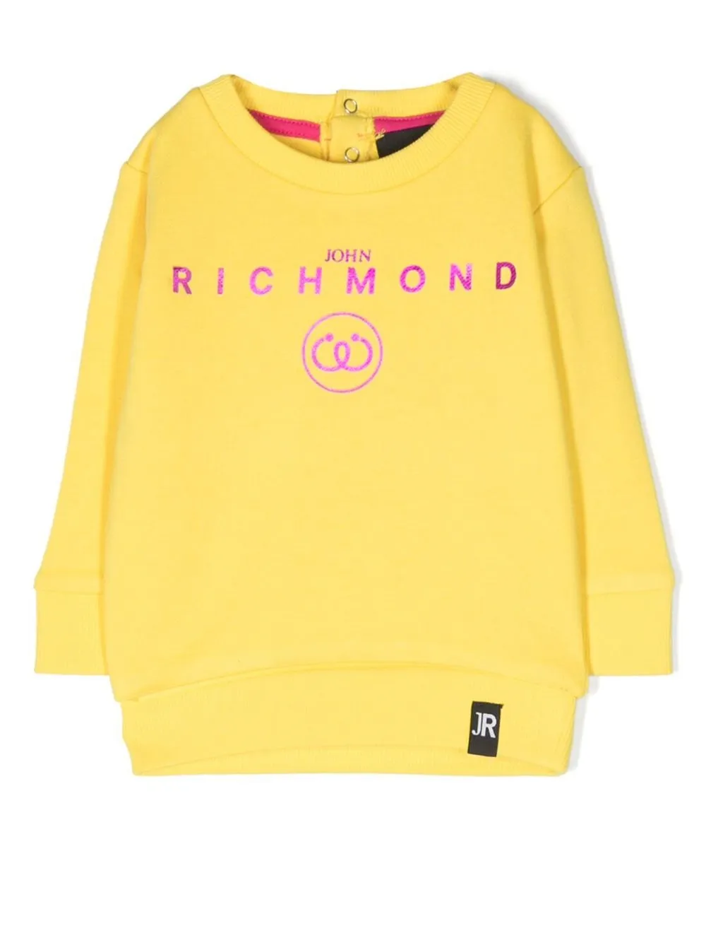 

John Richmond Junior sudadera con logo estampado - Amarillo