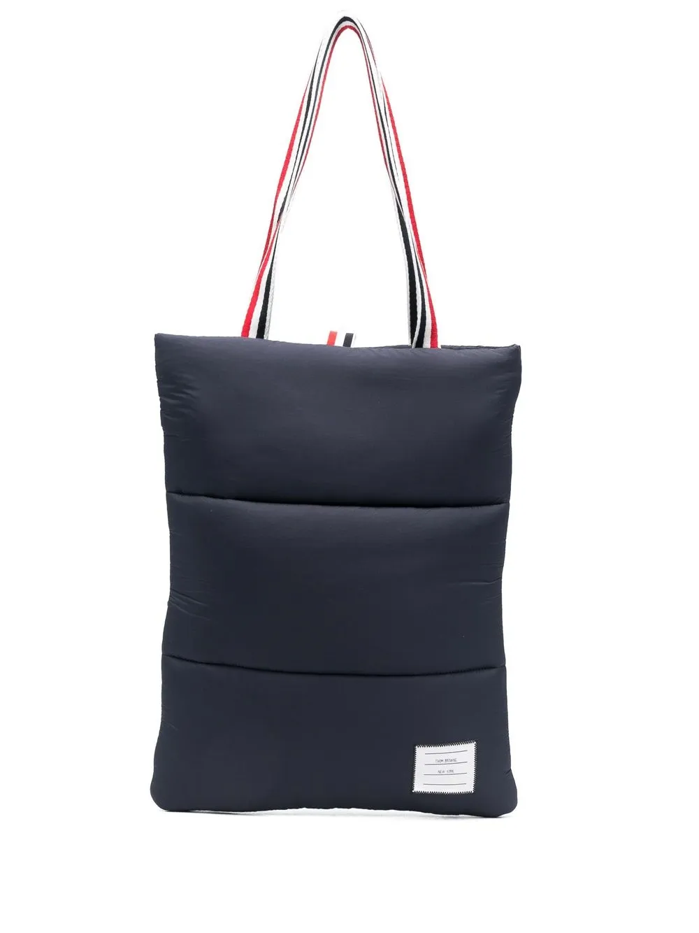 

Thom Browne tote capitonada con detalle de rayas - Azul