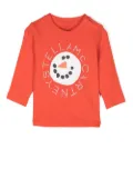 Stella McCartney Kids snowman-print long-sleeve T-shirt - Red