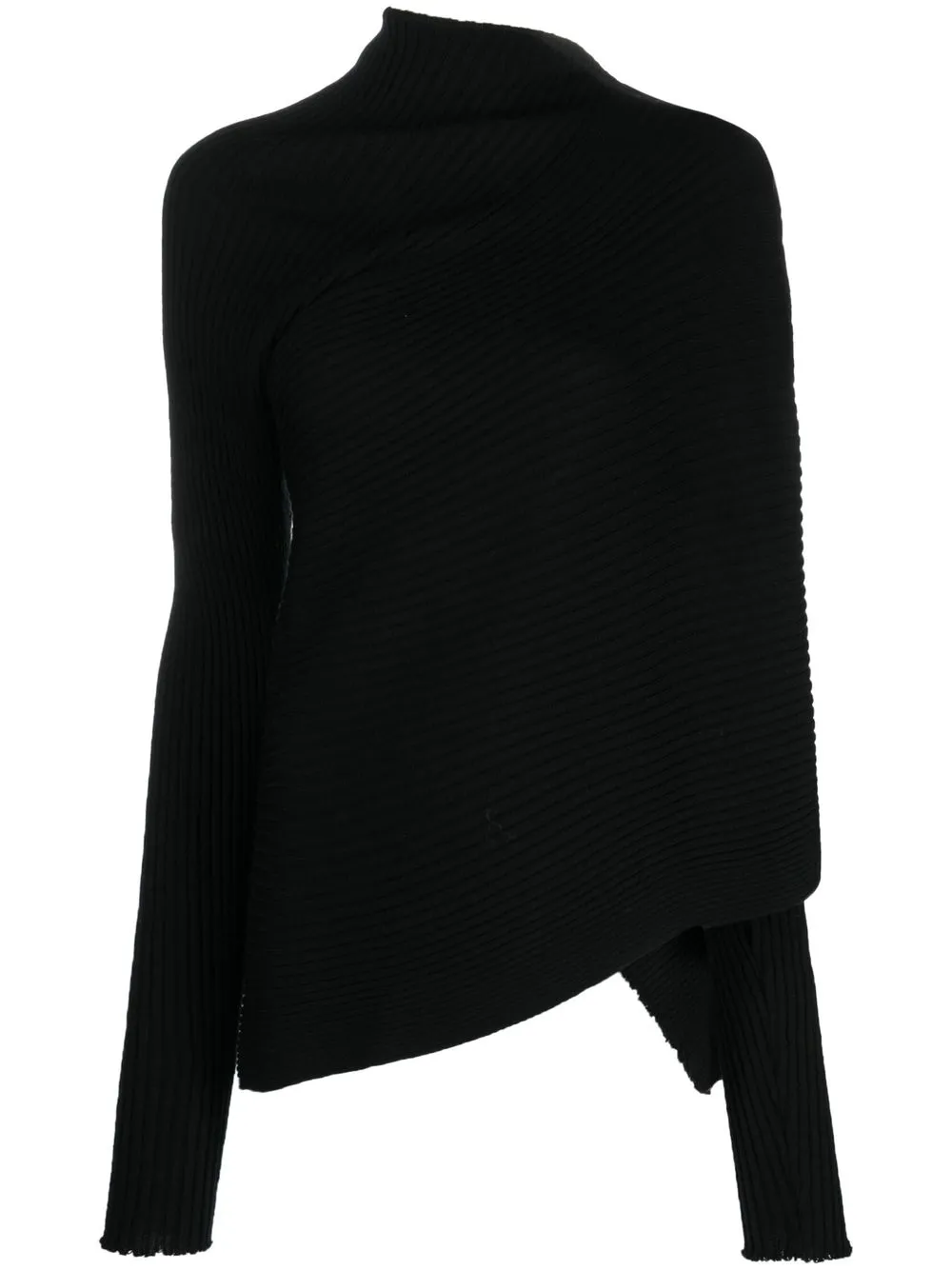 

Marques'Almeida asymmetric mock neck sweater - Black