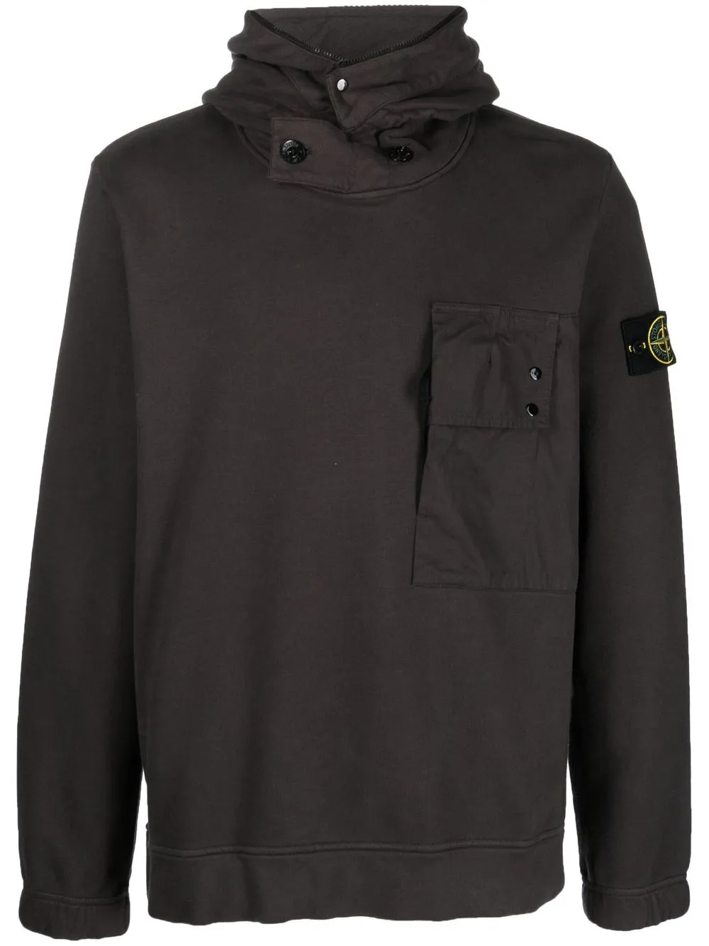 

Stone Island logo-patch hoodie - Grey