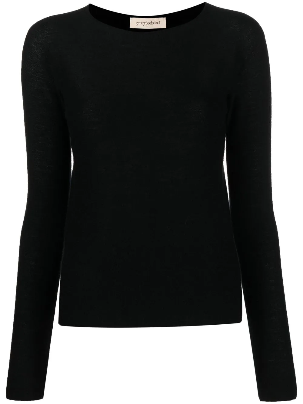 

Gentry Portofino fine-knit long-sleeved top - Black