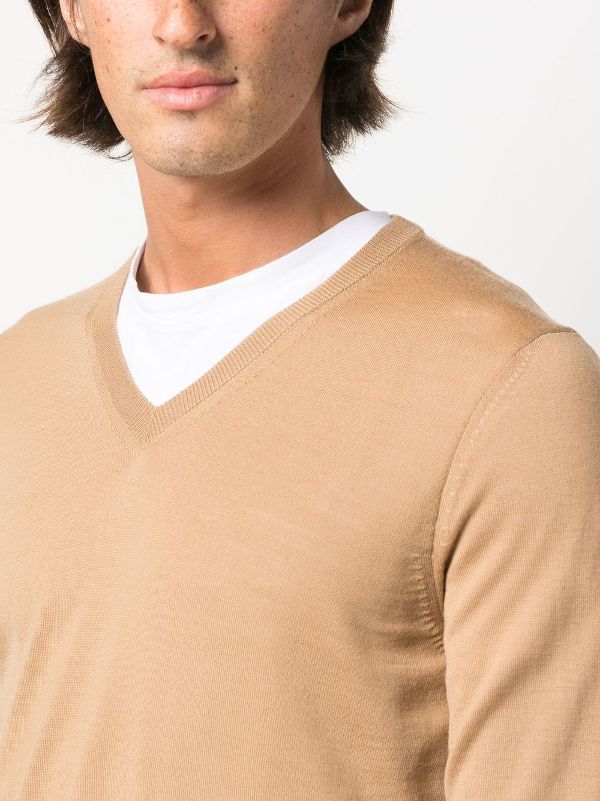 fine knit jumper with collar