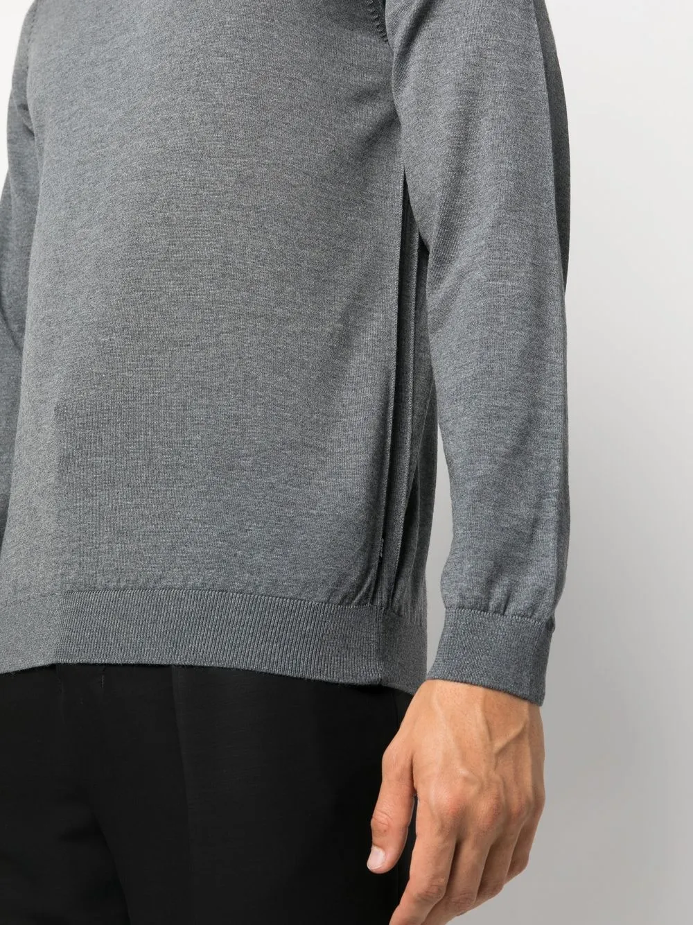 Roll Neck Wool Sweatshirt