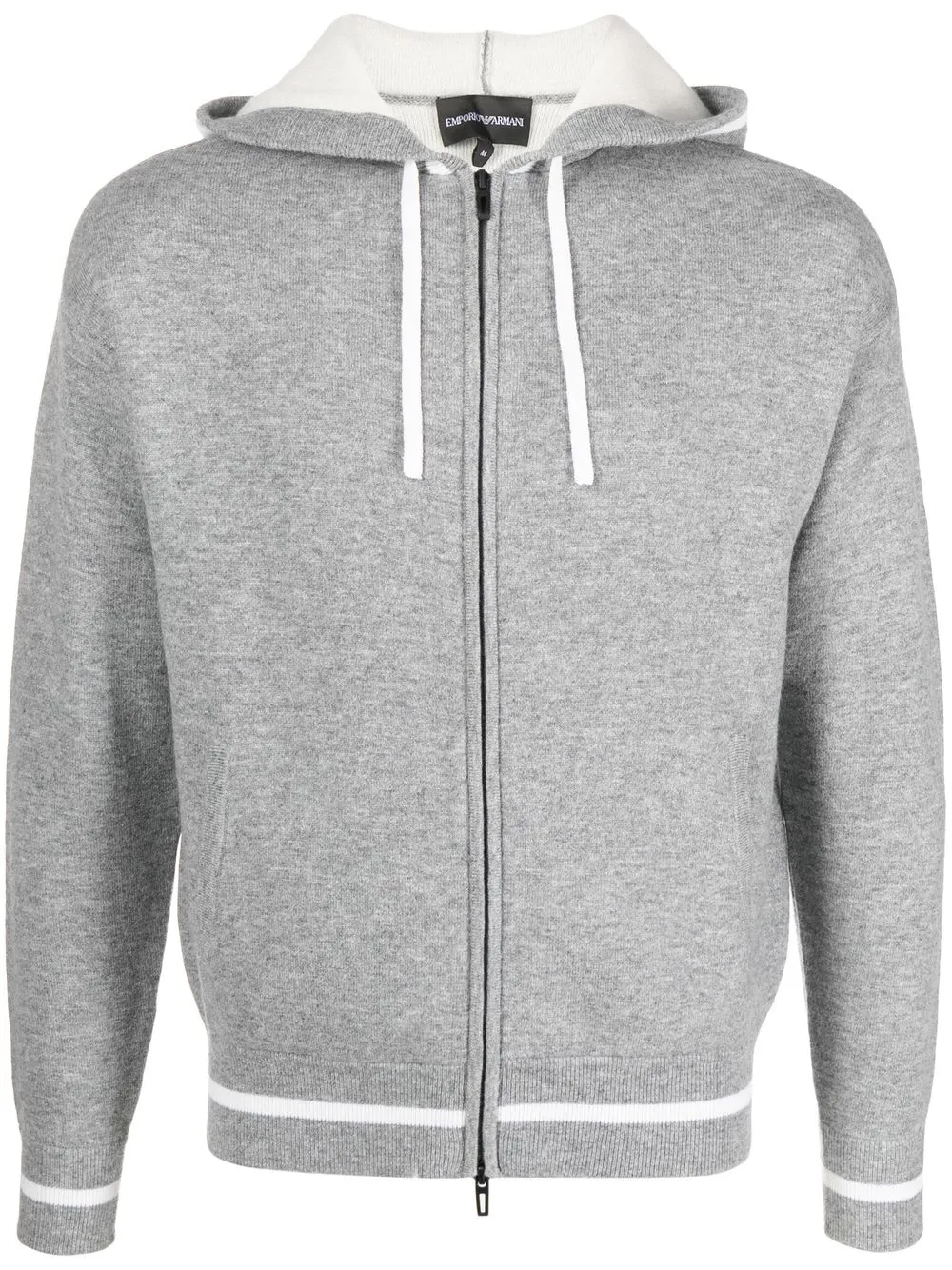 

Emporio Armani hoodie tejida - Gris