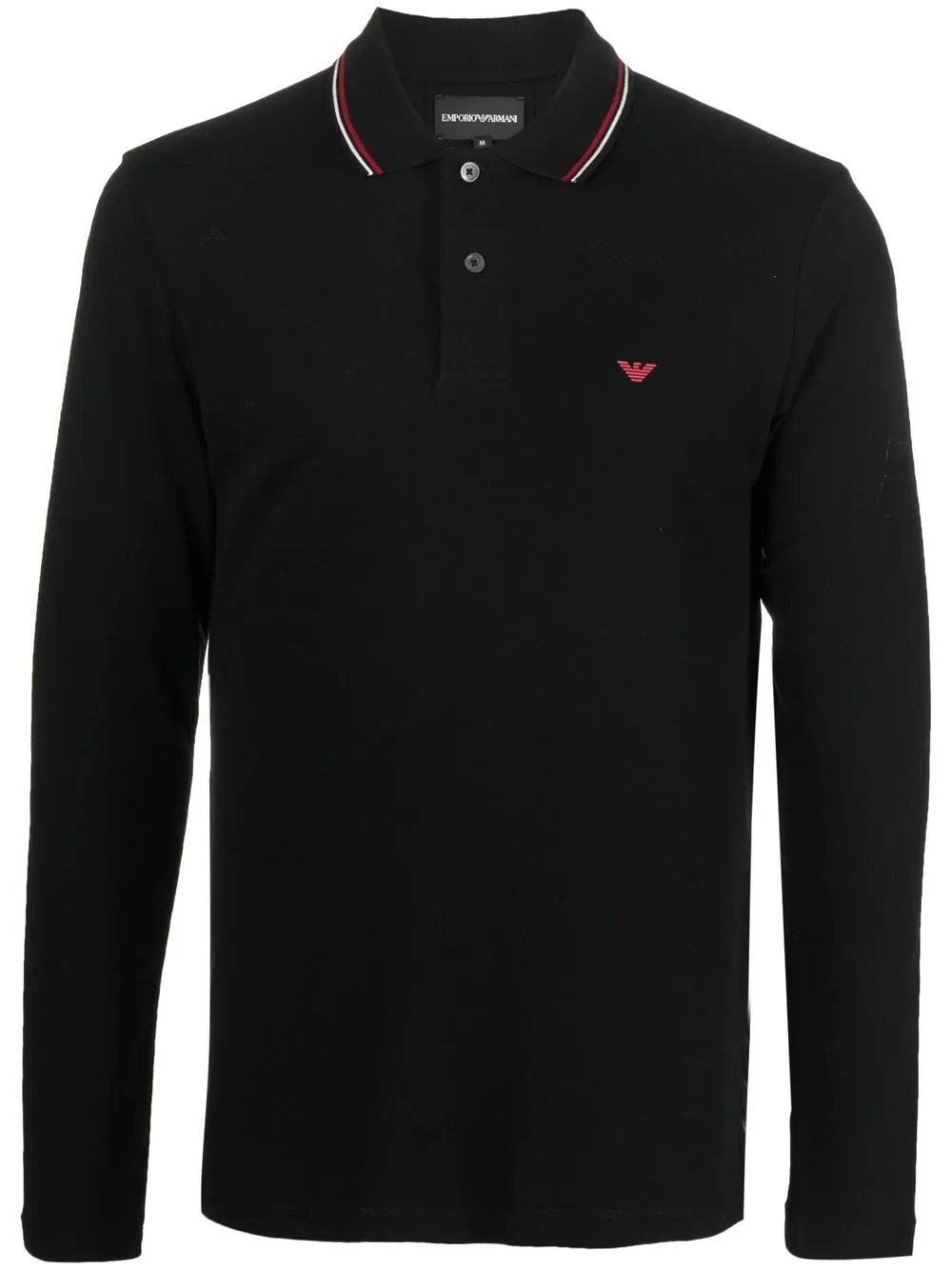 

Emporio Armani playera tipo polo con logo estampado - Negro