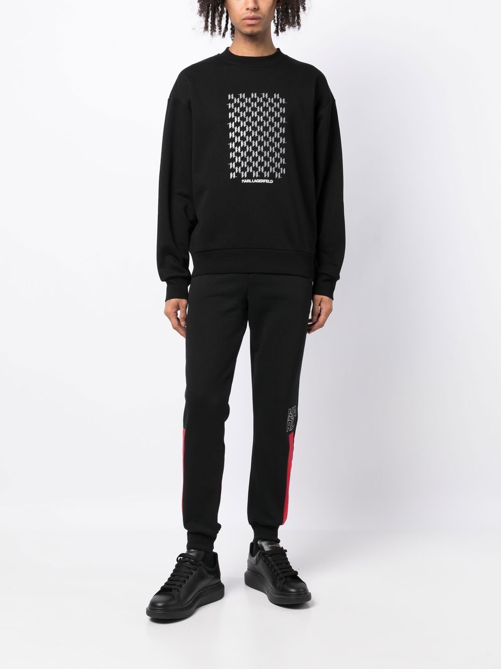 Karl Lagerfeld Sweater met monogram - Zwart