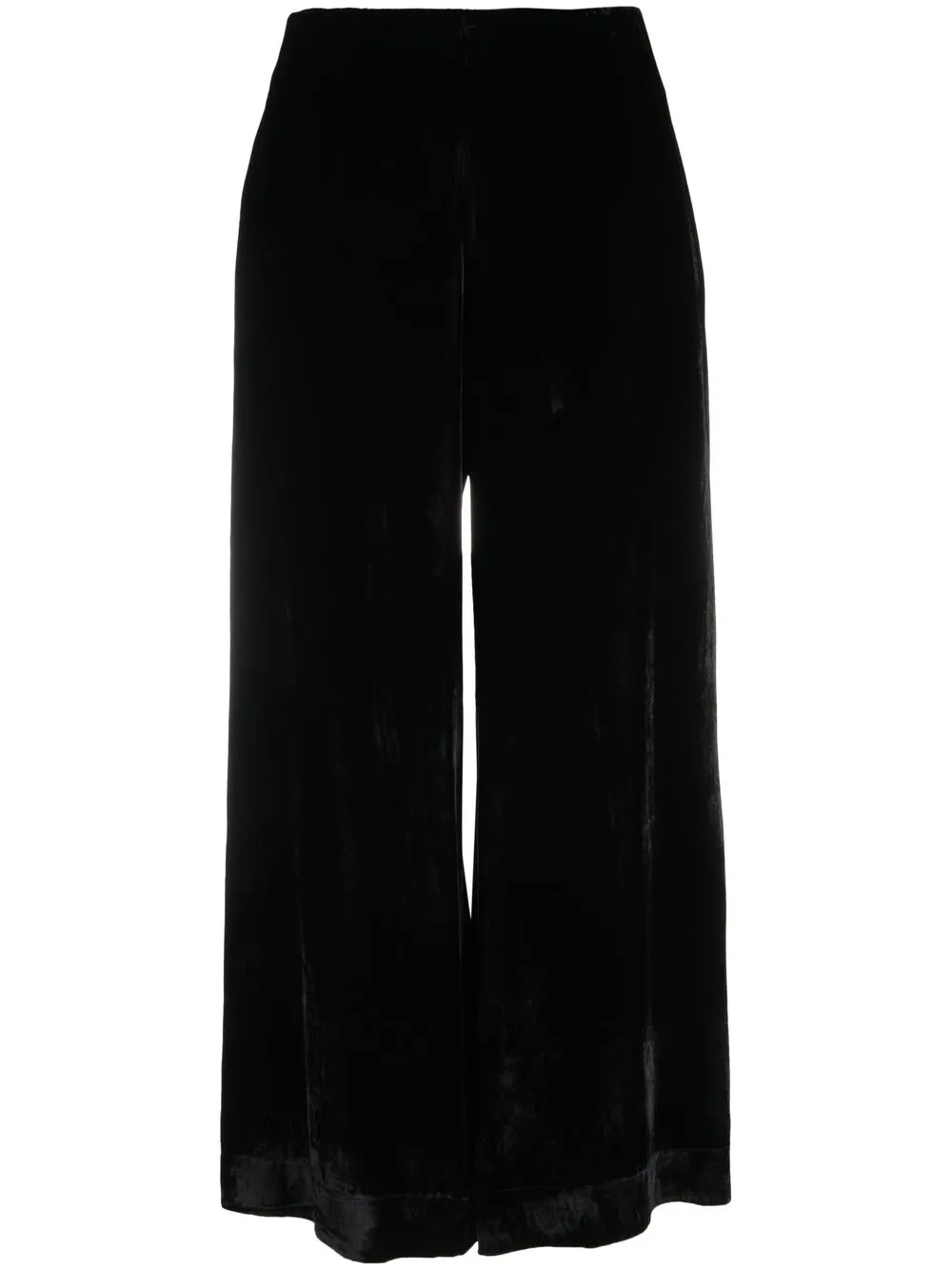 

Semicouture pantalones anchos con efecto de terciopelo - Negro