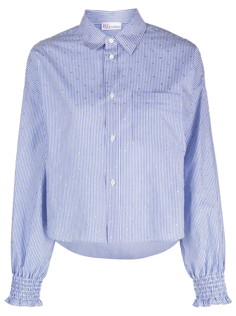 

RED Valentino camisa con lunares bordado - Azul