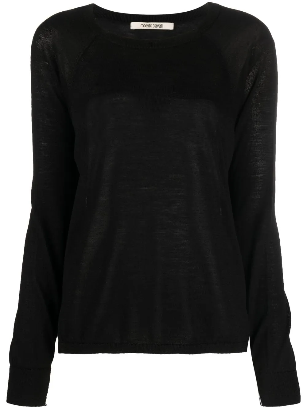 

Roberto Cavalli round-neck fine knit jumper - Black