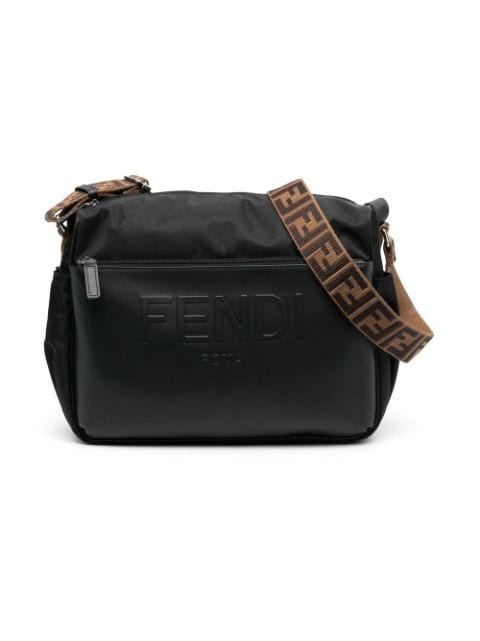 Fendi Kids logo-embossed recycled changing bag
