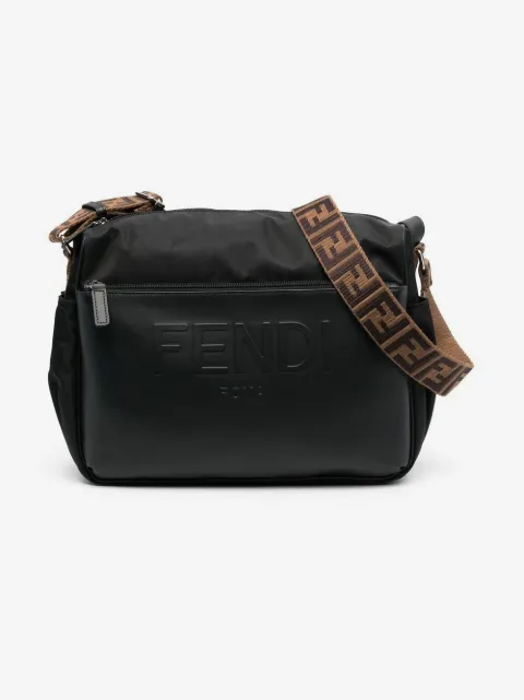 Fendi Kids logo-embossed recycled diaper bag