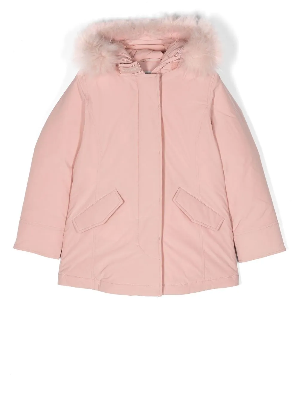 

Woolrich Kids parka capitonada con capucha - Rosado