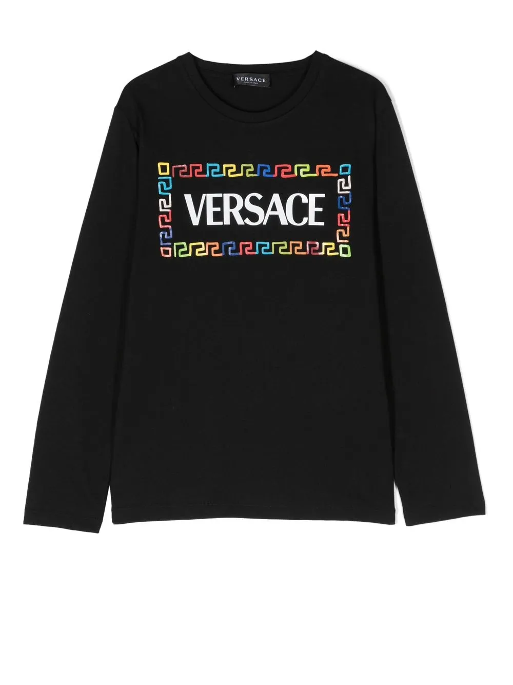 

Versace Kids playera La Greca - Negro