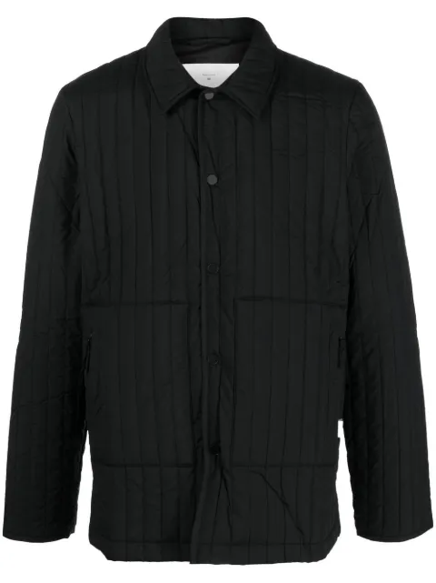 Rains quilted button-front shirt jacket