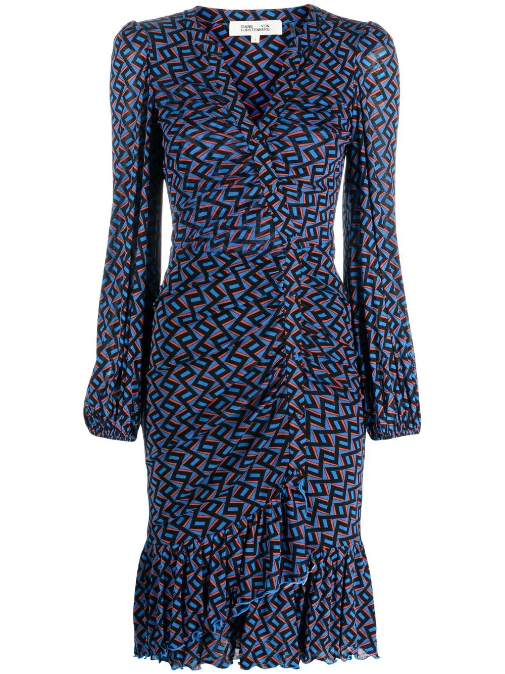 

DVF Diane von Furstenberg vestido corto Rio - Azul