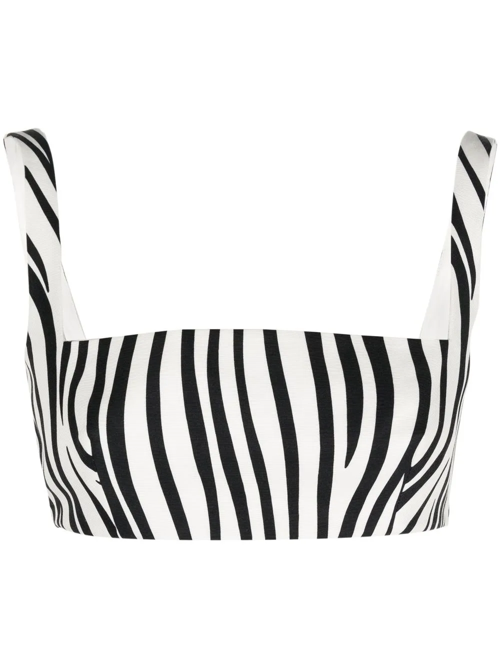 

Valentino Zebra 1966-print crop top - Black