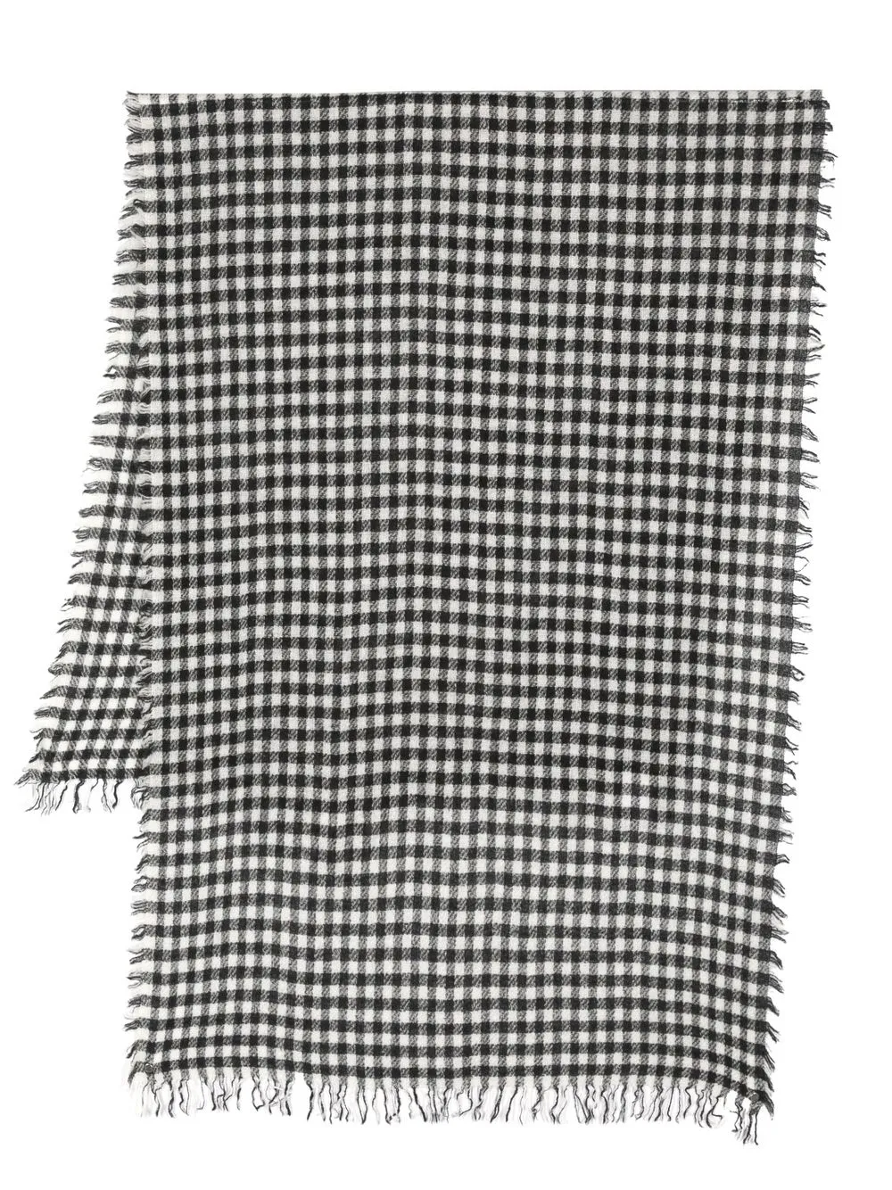 

Faliero Sarti mascada con motivo de cuadros gingham - Negro