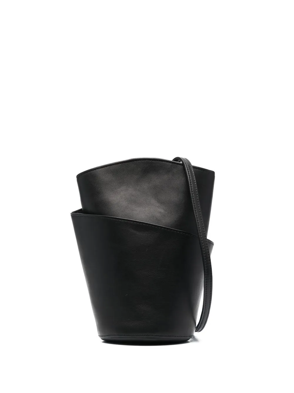 

Discord Yohji Yamamoto twisted leather bucket bag - Black