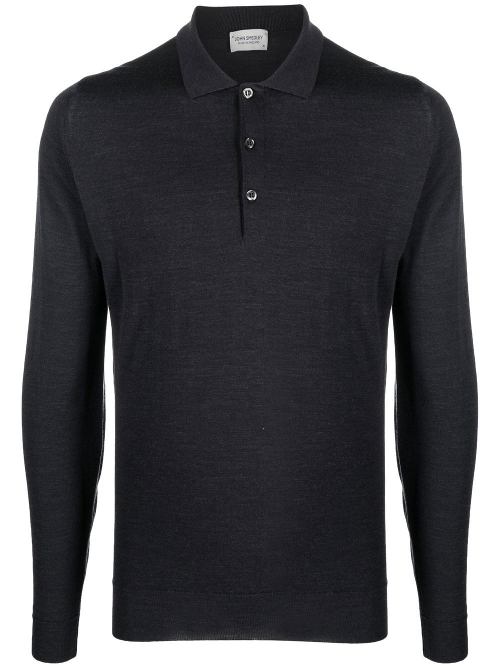 

John Smedley button-front long-sleeved polo shirt - Gris